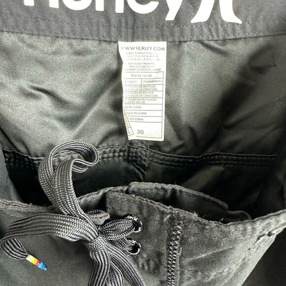 Hurley One & Only Board Shorts Men’s Size 30 Black 21" - Picture 7 of 8